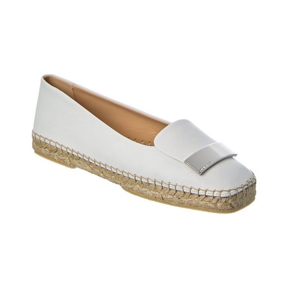 Sergio Rossi Shoes - Sergio Rossi Sr1 Leather Espadrille, White